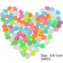 50 vnt. Sodo dekoracija Lauko šviečiantys akmenukai Akvariumo žuvų rezervuaro dekoravimui 0.8-1cm 50PCS