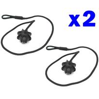2vnt VW Golf MK5 MK6 Rabbit R R32 R20 GTI Liukas Siuntinio lentyna Virvelė Tonneau dangtelio dirželis bagažinės bagažinės 1K6863447A juoda