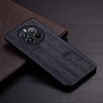 Dėklas Realme 12 Pro Plus 5G funda bambuko medienos raštas Odinis dangtelis Prabangus coque for oppo realme 12 pro plus dėklas capa Realme 12 Pro Plus juoda