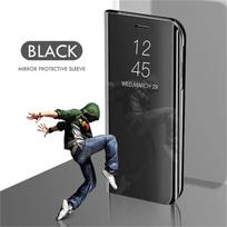 Prabangus skaidrios odos veidrodinis telefono dėklas, skirtas Xiaomi Redmi Note 13 Pro Plus 13C Poco X5 X6 Note13 Pro 4G 5G smūgiams atsparus pilnos apsaugos knygos dangtelis For Xiaomi Poco X6 Pro juoda