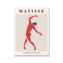 Klasikinis Matisse abstraktus nuogos figūros šokis sienos meno drobės tapyba Nordic plakatai ir spaudiniai sienos paveikslas svetainės dekoravimui 21x30cm No Framed balta