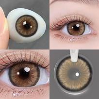 Spalvoti kontaktiniai lęšiai su dioptrijomis Diamond Eye lęšiai miopijai regėjimui  (-1.00~-6.00 val) Receptiniai lęšiai Spalvoti kontaktiniai lęšiai 0.00 ruda