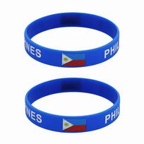 2 vnt. Filipinų vėliavos silikoninės apyrankės sportinės apyrankės nacionalinių vėliavų riešo dirželis vyrams moterims motyvacinė guminė apyrankė madingi aksesuarai dovanos 2pcs