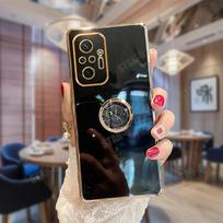 Prabangus žiedo laikiklis padengtas telefono dėklas, skirtas Xiaomi Redmi Note 10 5G Note10 Pro Max 10s 10pro stovui, minkštas silikoninis galinis dangtelis redmi note 10 pro