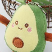 Mielas animacinių filmų vaisius avokadas pliušinis žaislas raktų pakabukas kuprinės ornamentas 1pc