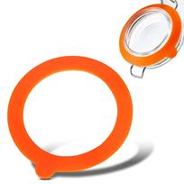 1 vnt. atsarginis silikoninis sandarinimo žiedas Mason stiklainiui, 70 mm / 2,7 col. stiklainiams, maistinis 1pcs oranžinė