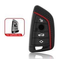 Silikoninis automobilio nuotolinio valdymo pulto dėklo dangtelis, skirtas BMW X1 X3 X5 X6 X7 1 3 5 6 7 serijos G20 G30 G11 F15 F16 G01 G02 F48 automobilių priedai juoda