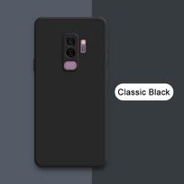 Kvadratinis skysto silikono galinis dangtelis Samsung Galaxy S9 Plus, apsaugantis kamerą, minkštas, smūgiams atsparus telefono dėklas SamsungS9 S9Plus Funda Samsung S9