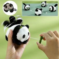1 vnt pliušinis panda lėlės pakabukas žaislas, traukiamas virve, kilnojamas Kawaii anime pliušinis raktų pakabukas Linksmas pakabukas raktų pakabukas lėlės dovana white