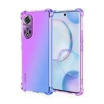 Clear Cute Gradient Phone Case Slim Anti Scratch Flexible TPU Cover Shockproof Protective Case for Huawei Honor 9X Lite 20 9A 9S 10I 20S 50 60 90 Honor 30 Lite mėlyna/violetinė