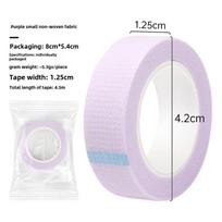 Dirbtinių blakstienų skiepijimo juosta 4,5 m - neaustinė PE spalvota juosta 4.5 meters non-woven PE tape violetinė