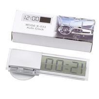 Mini skaitmeninis automobilio elektroninis laikrodis Aukštos kokybės patvarus skaidrus LCD ekranas su čiulptuku 1pcs