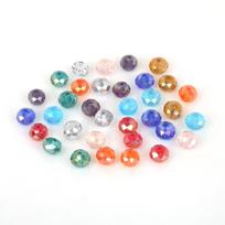 8 mm briaunuoti stiklo kristalo plokšti karoliukai rankų darbo „pasidaryk pats“ apyrankės papuošalų aksesuarams 35 pieces/pack blue