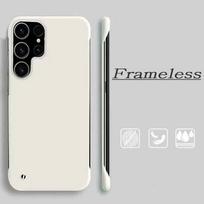 Madingas plonas berėmis dėklas Samsung Galaxy S24 Ultra S23 FE S22 Plus S21 S20 A55 A54 A34 A24 A14 A15 A53 A52 A23 A13 A12 telefono dėklas, kietas matinis PC Samsung Galaxy S20 balta