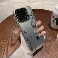 Dėklas „Airplane Line“, skirtas „iPhone 16“, „Samsung A55“, „A35“, „M35 S24 FE“, „Xiaomi Redmi Note 13 Pro 14C“, „Huawei Honor 200“, atsparus smūgiams, apsaugantis nuo įbrėžimų. Samsung A54 5G