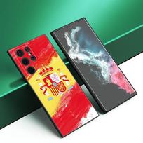 Ispanija Ispanijos Vėliava Juodas Silikoninis Telefono dėklas Samsung Galaxy S23 S21 S20 FE S24 S22 Ultra S10E S10 S9 S8 Plus Samsung S10 blue