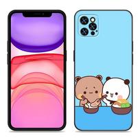 Cute BuBu DuDu Phone Case For Apple iPhone 12 13 Mini 11 14 15 Pro Max 7 8 Plus X XR XS SE 2020 2022 Black Silicone Case iPhone 11