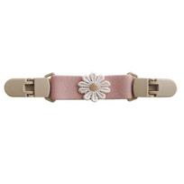 Sling Dress Suspenders AntiDrop Clip Baby Clothing Accessories Cute Flower Overalls Dress Strap Clip Pants Elastic Strap T1 rožinė