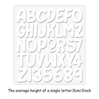 5 cm aukščio baltos raidės drabužių lipdukai Decals Nuo A-Z 0-9 Pasidaryk pats marškinėlių drabužių lipdukai Šilumos perdavimas Hoodies Terminis perdavimas