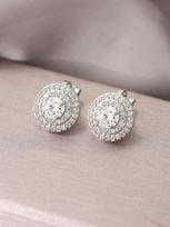 Luxury Diamond Hip-Hop Clip Earrings: No Piercing Needed sidabras