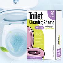 Tualeto valymo tabletės 20 tablečių dėžutėje Buitinės tualeto valymo tabletės šlapimo dėmėms pašalinti Nukalkinimas One Size violetinė