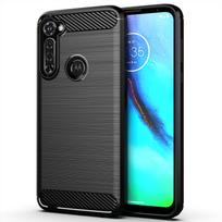 Skirta Motorola Moto G Pro minkšto silikono dėklas, prabangus apsauginis galinis dangtelis moto g stylus, atsparus smūgiams, su šlifuotos tekstūros dėklai For Moto G Pro juoda