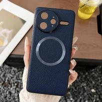 For Xiaomi POCO F7 Ultra Case Luxury PU Magnetic Wireless Charging Protective Back Cover Case For POCO F7 Pro F7U Phone Shell For POCO F7 Pro violetinė