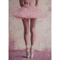 Abstrakti Grafiti Balerina Graži Mergina Baleto Šokėja Rožiniai Batai Meno Kūrinys Plakatas Drobės Tapyba Sieniniai Paveikslai Namų Dekoras Dovana 21cm×30cm NoFrame
