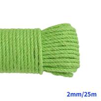 Spalvotas kanapių virvės ritinėlis, siūlas, laidas, pasidaryk pats rankų darbo virvelės priedai, amatas 2mm x 25m