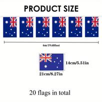 14*21cm Australijos girlianda Vėliava Nacionalinės dienos Sodo dekoracija Kabantis vėliavėlė Traukiama vėliava Poliesterio vėliava 6M/20 flags