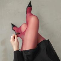 Ultra - thin Burgundy Pantyhose for Women - Transparent Tights, Sexy Black Mesh for Summer, Beautifying Legs Sheer Base Stockings