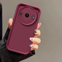 Luxury Silicone Cases For Xiaomi Redmi A3 Case Xiaomi Redmi A3 Phone Case Matte Anti Drop Soft Protective Cover For Redmi A3 raudona