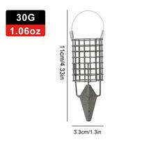FTK 1 Pc Carp Fishing Feeder 30g/40g/50g/60g/Wire Cage Bait European Carp Fish Hair Platform Feeder Carp Fishing 30g/1.06oz