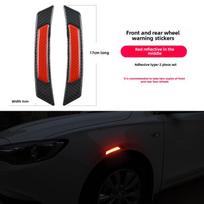 Atspindinčios anglies pluošto ratų ir durų lipdukai - Kūrybingi automobilio šoninių dalių lipdukai black