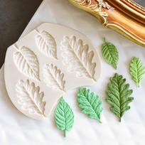 [Silicone Leaf Mold] Thin Silicone Mold for Leaf and Mint Design, Irregular Shape 1PC beige