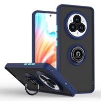 Armor Matte Case For Realme 14 Pro 5G Realme 14 Pro+ Plus Cover Ring Magnetic Stand Holder Shockproof Coque Fundas Realme 14 Pro 5G tamsiai mėlyna spalva
