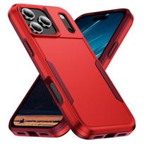 Karinio lygio dėklas iPhone 17 Pro Max Full Protective Armor Cover iPhone 17 Air 16 15 14 13 12 11 Pro Max Plus 16e Coque iPhone 13 Pro raudona