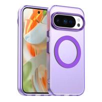 Magnetinis Dėklas Google Pixel 10 Pro XL Magsafe Belaidžio Įkrovimo Dangtelis Google Pixel 10 Pixel 10 Pro XL Matinis PC Apsauginis Dėklas Google Pixel 10 Pro XL violetinė
