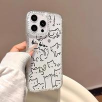 Apyrankės Grandinėlės Telefonų Dėklas iPhone 17 16 15 13 14 for 17Air 17 12 14 16 Pro 17 14 16 Pro Max Kibirkščiuojantis Deimantas Mielas Raštas Kietas Dangtelis Su Virvele iPhone 11 gryna