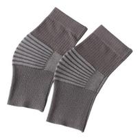 1 pora kelio kompresinių rankovių vyrams ir moterims, elastingas medvilninis kelio įtvaras kelio palaikymui, kraujotakos gerinimui, skausmo malšinimui one size pilka