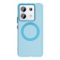 Magsafe Matte Phone Case For Xiaomi Redmi Note 13 13 Pro 13 Pro+ 5G/4G 13R Pro Magnetic Wireless Charging Shockproof Back Cover Pc + tpu&Redmi Note 13 5G mėlyna