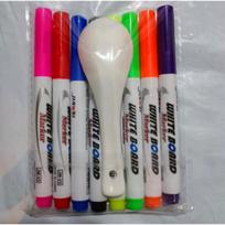 Stebuklingas vandens piešimo rašiklis Spalvotas Mark Pen Markers Plaukiojantis rašalinis rašiklis Doodle Vandens rašikliai Vaikų Montessori Ankstyvojo ugdymo žaislai 8 Pcs with Spoon