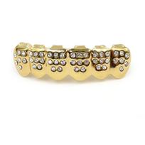Gold-Plated Hip-Hop Diamond Grillz Rap Teeth Accessories