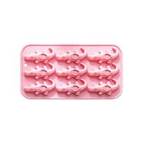 Reusable Silicone Crocodiles Shaped Mold With 9 Designs Baking Tray For Jellies Soap Crafts And Dessert rožinė