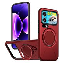 360° Magnetic Bracket Phone Case For Xiaomi 17 Pro Max Mi 17 For Magsafe Shockproof Stand Holder Cover Funda Xiaomi 17 raudona
