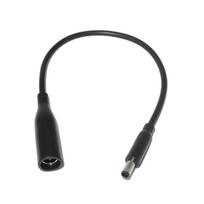 Nuolatinės srovės maitinimo adapterio laidas 7,4x5,0 mm moteriškas į 4,5x3,0 mm vyriškas nešiojamiesiems kompiuteriams, kompiuteriams, maitinimo keitiklio laidas juoda