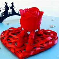 3D Spausdintos Raudonos Rožės Figūrėlės Namų Dekoro Amatai Stalo Ornamentai Valentino Dienos Dovanos raudona
