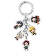 Anime Demon Slayer Key Holder Kimetsu No Yaiba Bag Cosplay Jewelry Pendants Gift