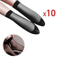 Fashion 10Pairs Ladies Women Ultra-Thin Transparent Short Ankle Stockings Socks