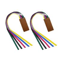 2/4/6Pcs Colored Ribbon Bookmarks Leather Bible Bookmarks with Ribbon Tassels For Religious Book Journal And Novels